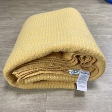 VTG L.L. BEAN USA BIDDEFORD MILLS WOOL BLEND BLANKET WARM FEELINGS TWIN 83