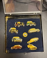 Lancia Vintage Car Pin Badge Set with Case Rare History Models picture