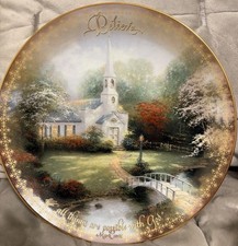 Thomas Kinkade Bradford Exchange Spirit of Life Chapel Limited Edition Believe picture