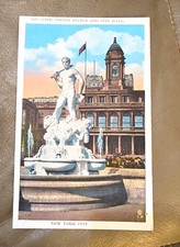 Manhattan Post Card Co. NYC Civic Virtue Statue & City Hall antique  picture