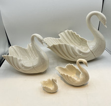 Set of 4 vintge Lenox Swans XL,L,MED,SM picture