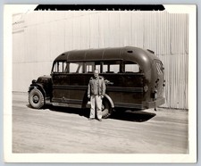 Vintage WW2 Military Bus Sunrise Pictures Photo 4x5 Snapshot Movie Production picture