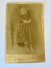 Antique Victorian Post Mortem Child Cabinet Card Photo 1800s Mourning Photograph picture