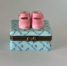 Madame Alexander Pink Baby Shoes Trinket Box picture