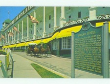 Unused Pre-1980 HORSES AT GRAND HOTEL Mackinac Island Michigan MI hr5654@ picture