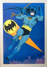 1973 Batman poster:34 1/2 x 24 Rare DC Dark Knight Detective Comics 1970s pin-up picture