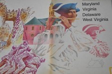 1976 National Geographic Society Map Maryland Virginia Delaware West Virginia picture