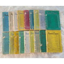 Vintage Readers Digest Magazine Lot 1938-1943 WWII Era Ephemera 18 Issues picture