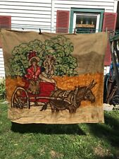 Antique Wool Sleigh Blanket 52in X 42in Chase Victorian  picture