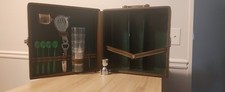 Vintage Bar Travel Bar Case Made of Vinyl Over Wood picture