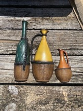 Vtg 1960s MCM CAST IRON SEXTON 3 BOTTLES WALL HANGING picture