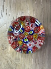 Vintage MURANO Multicoloured Millefiori Paperweight  picture