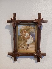Vintage Ornate Leaf Adirondack Wood Picture Frame picture
