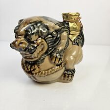 Vintage Shi Fu Foo Dog Shisa Lion Sake Bottle Decanter Pottery Japanese Ceramic picture