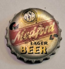 1950s MEDFORD BEER CORK BACK BOTTLE CAP / CROWN MEDFORD BREWING WISCONSIN picture