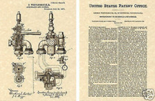 WESTINGHOUSE AIR BRAKE- 1876 US PATENT Art Print READY TO FRAME Train picture