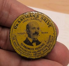 Vintage Dr. Sayman's Salve Sample tin 1920's 1930's quack medicine  picture