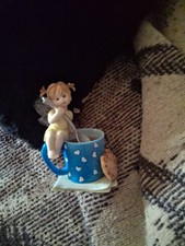 2003 Enesco My Little Kitchen Fairies Take a Break Fairie Figurine Hit Chocolate picture