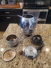 Vintage 1950s General Electric 33P30 Chrome Pot Belly Automatic Percolator picture