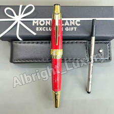 MONTBLANC Antoine de Saint-Exupéry Red Rollerball Pen w/ Pouch Rare picture