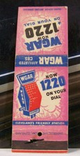   Rare Vintage Matchbook Cover B3 Cleveland Ohio WGAR 1220 Friendly Radio CBS picture