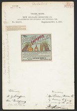 Photo:New Orleans Louisiana 1891 Microbe Killer Antiseptic Trademark Label picture