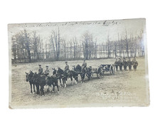 WWI Canadian 65th Battery CFA RPPC 18-Pounder Gun Woodstock NB c1916-18 picture