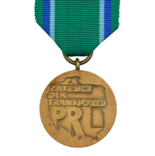 4249 WW2 POLISH BADGE FOR MERIT TO TRANSPORT IN THE REPUBLIC OF POLAND 3RD CLASS picture