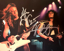 METALLICA (JAMES & KIRK) Signed 8x10 Authentic Original Autographs + COA picture