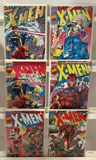 LOT OF 6 X-MEN JIM LEE #1A/B/C/D/E DOUBLE GATEFOLD /#2 COMPLETE RUN 1991 NM/NM+ picture