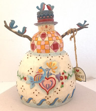 Jim Shore Heartwood Creek - Winter’s Song Snowman Birds C112250 Christmas 2003 picture