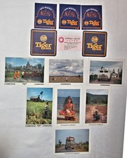 VINTAGE 1970'S-1980'S CAMBODIAN TOURIST SOUVENIRS, POSTCARDS, COASTERS, ETC picture