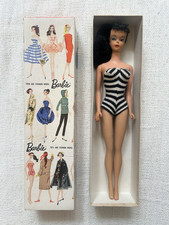 Vintage Mattel Brunette Ponytail Barbie with Original Swimsuit picture