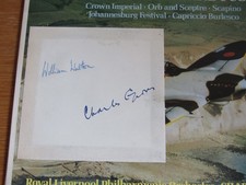 William Walton English Composer Vinyl LP Hand Signed in Person COA Guarantee picture