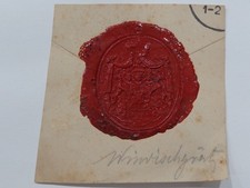 1800'S WAX SEAL COAT OF ARMS HOUSE OF WINDISCH-GRAETZ SLOVENE-AUSTRIAN NOBILITY picture