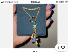 Bradford Exchange Ultimate Disney 7 figurine gold tone enameled chain picture