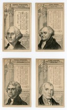 1880 H602 US Presidents COMPLETE 21 CARD SET *SAME STAMP* HTF Version EX picture