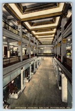 1912 Pittsburgh Pennsylvania PA Vintage Postcard Interior Jenkins Arcade Posted picture
