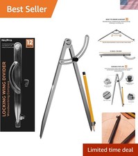 12 Inch Professional Carpenter Compass with Pencil Holder for Precision Drawing picture