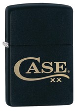 CASE/ZIPPO LIGHTER - BLACK MATTE FINISH with CASE XX LOGO #52478 - NIB - USA picture