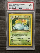 Wizards Pokémon 1999 German Bisaflor Holo 1st Edition 15/102 PSA 9 picture