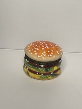 VERY RARE Vintage McDonald's Corp Big Mac Porcelain Hinged Trinket Box picture