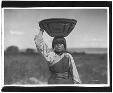 Photo:Tewa Indian Girl with Basket San Juan Pueblo New Mexico 1905 picture