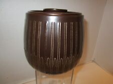 Vintage Red-Wing-Pottery Hearthstone Brown lidded Canister Jar Collection 1960's picture