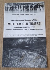 Vintage 1985 MOXHAM OLD TIMERS JOHNSTOWN PA BANQUET PROGRAM Photos Sunnehanna  picture