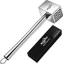 Stainless Steel Meat Tenderizer Tool, Heavy Duty Meat Mallet 1.65LB | X-Large picture