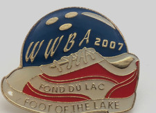 WWBA Women's Bowling Association 2007 Fond Du Lac Foot of the Lake Lapel Pin picture