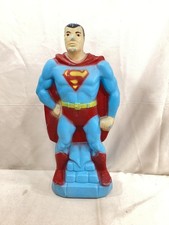 1966 Vintage Transogram Superman Bank 19 Inch Hollow Blow Mold Plastic FREESHIP picture