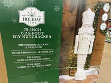 GIANT 6 FT Blow Mold Nutcracker Decoration DIY Paintable Light Up Animated Music picture