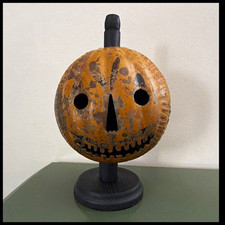 Vintage Antique Metal Jack-O-Lantern Parade Lantern Toledo Sign Co Patent 1902 picture